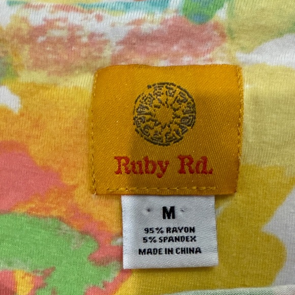 Ruby Rd. Colorful Floral Long Sleeve Top🍓🍋🫐🍊🥝🍑 - Picture 2 of 14